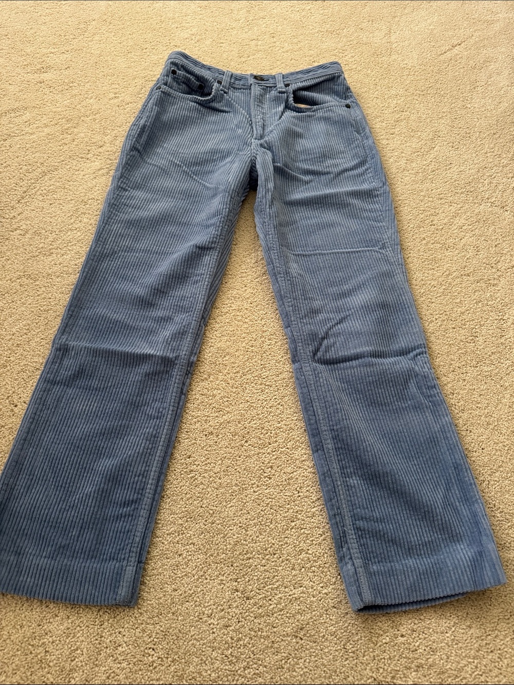 rag & bone Light Blue Corduroy straight -Leg Jeans 25